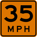 W13 series Advisory speeds-Speed advisory
