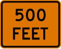 W16 series Supplemental plaques-(distance) feet