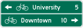 D1 series Destination-Bicycle Destination and Distance (2-line)