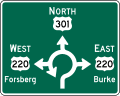 D1 series Destination-Circular Intersection Destination (Diagrammatic)