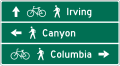 D11 series Bicycle facility and shared-use path-Shared-use path destination (3-lines)