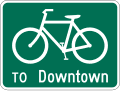 D11 series Bicycle facility and shared-use path-Bike route with destination