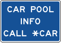 D12 series Radio, telephone and carpool information-Carpool information