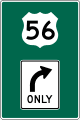 D15 series Combination lane usedestination-Combination lane use/destination with route shield