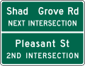 D3 series Street name-Advance street name (4-lines)