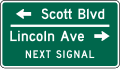 D3 series Street name-Advance street name (3-lines)