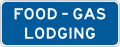 Motorist services-Rural interchange general services (2 lines) (plaque)