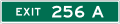 E1 series Exit number-3 Digit Exit Number with single letter suffix (plaque)