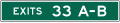 E1 series Exit number-1 or 2 Digit Exit Number with dual letter suffix (plaque)