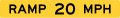 E13 series Exit advisory speed-Exit Direction Advisory Speed - Ramp (Panel)