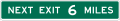 E2 series Next exit-Next Exit (1 Line) (Plaque)