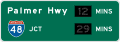 E7 series Post-interchange distance-Post-Interchange Travel Time