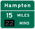E7 series Post-interchange distance-Distance and Travel Time
