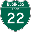 M1 series Route shields-Off interstate business route marker (loop) (2 digits)