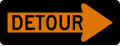 M4 series Route marker auxiliaries-Detour Right Arrow