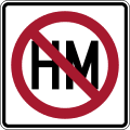 R14 series Truck routes-Hazardous material prohibited