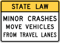 R16 series Seat belts and headlight use-Minor crashes, move vehicles from travel lanes