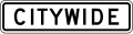 R2 series Speed limit-Citywide (plaque)