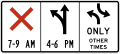 R3 series Lane usage and turns-Reversible lane control (overhead)