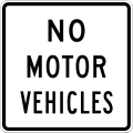 R5 series Exclusionary-No motorized vehicles