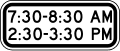 School signs-Times of day (plaque)