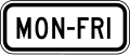 School signs-Days of week (plaque)