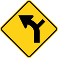 W1 series Horizontal alignment-Curve with side road (left)