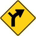 W1 series Horizontal alignment-Curve with side road (right)