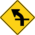 W1 series Horizontal alignment-Curve with crossroad (left)