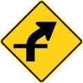 W1 series Horizontal alignment-Curve with crossroad (right)