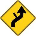 W1 series Horizontal alignment-Reverse curve with side road (right)