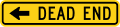 W14 series Dead end streets and no passing zones-Dead end on the left