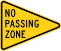 W14 series Dead end streets and no passing zones-No passing zone