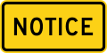 W16 series Supplemental plaques-Notice