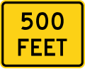 W16 series Supplemental plaques-(distance) feet