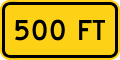 W16 series Supplemental plaques-(distance) feet