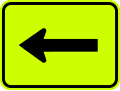 W16 series Supplemental plaques-Supplemental arrow to the left (plaque)