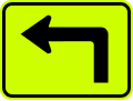 W16 series Supplemental plaques-Supplemental arrow to the left (plaque)