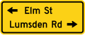W16 series Supplemental plaques-Advance Street Name Plaque (double arrow)