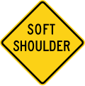 W8 series Pavement and roadway conditions-Soft shoulder