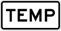 M4 series Route marker auxiliaries-Temp (plaque)